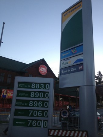Preço do combustível no Chile