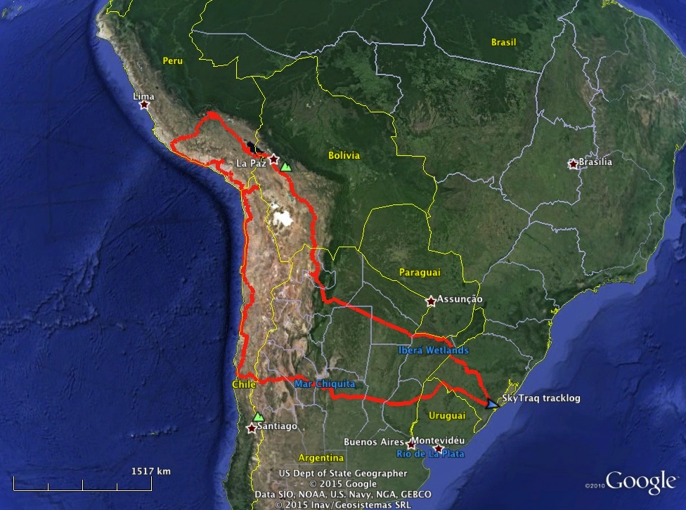 Roteiro da viagem 2015 pela Bolívia, Peru, Chile, Argentina e Uruguai